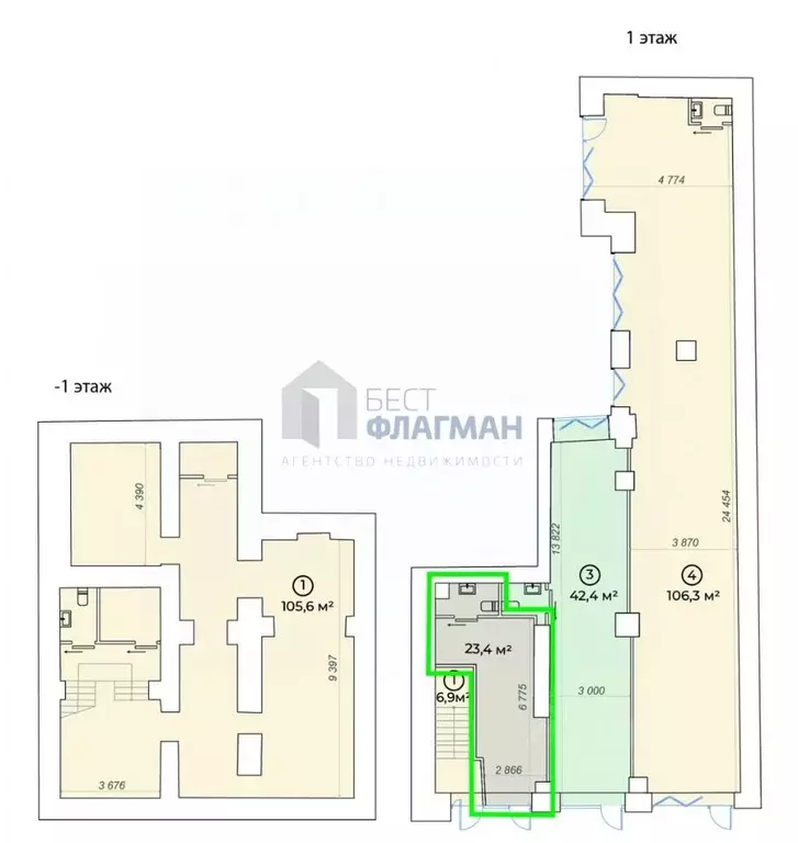 Помещение свободного назначения в Москва Большой Сухаревский пер., ... - Фото 2