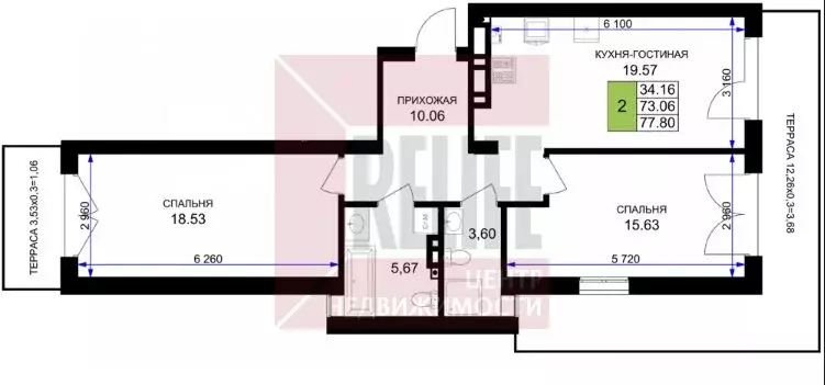 2-комнатная квартира: Гурьевск, улица Героя России Катериничева, 2к1 ... - Фото 1