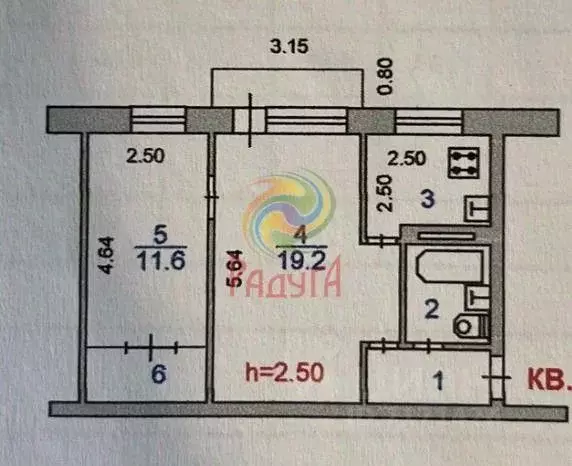 2-к кв. Ивановская область, Иваново ул. 2-я Ефимовская, 10 (45.0 м) - Фото 2
