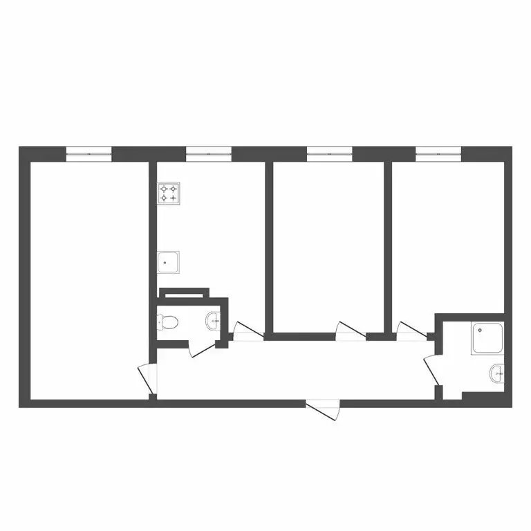 3-комнатная квартира: Тюмень, улица Ю.-Р.Г. Эрвье, 16к1 (74 м) - Фото 1