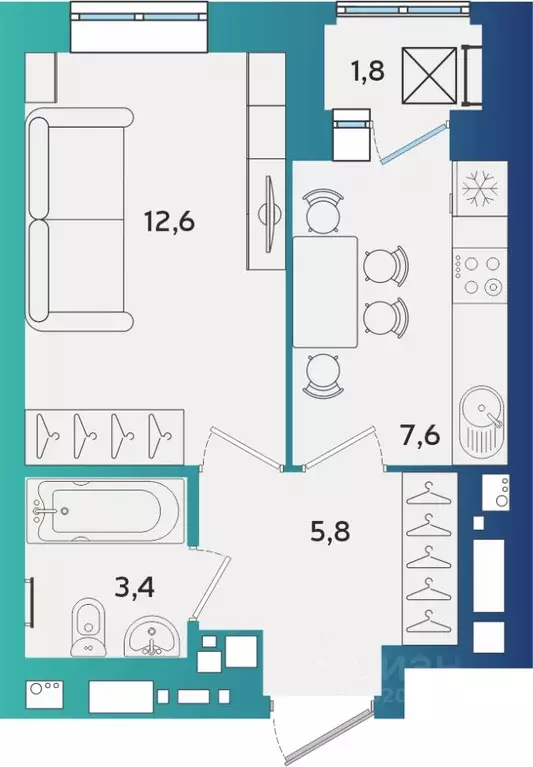 1-к кв. Удмуртия, Ижевск Культбаза жилрайон, 10-й мкр, Васнецово жилой ... - Фото 1