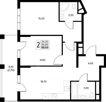 2-к кв. Краснодарский край, Анапа муниципальный округ, с. Сукко ... - Фото 1