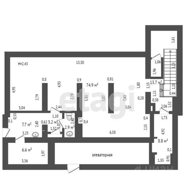 Офис в Хабаровский край, Комсомольск-на-Амуре просп. Ленина, 19 (119 ... - Фото 2