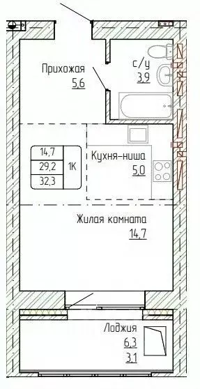 1-к кв. Алтайский край, Новоалтайск ул. Титова, 6 (32.3 м) - Фото 0