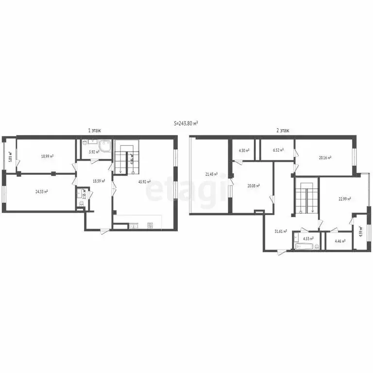 4-комнатная квартира: Нальчик, улица Тарчокова, 21к1 (212 м) - Фото 1