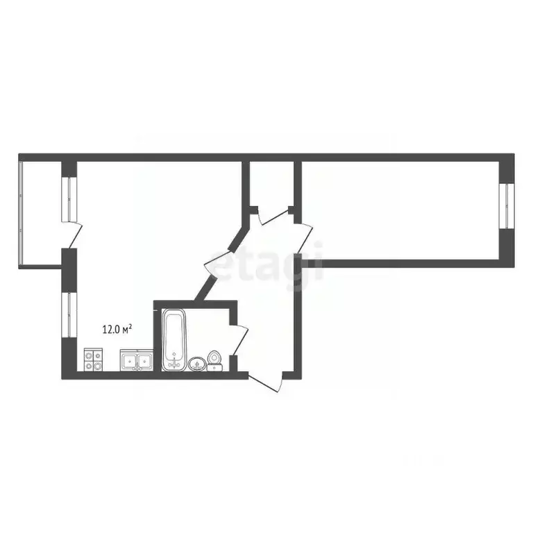 2-к кв. Карелия, Петрозаводск проезд Скандинавский, 6 (52.0 м) - Фото 1