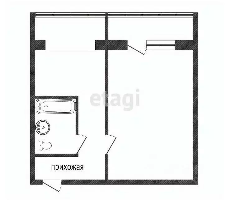 1-к кв. Костромская область, Кострома ул. Шагова, 77 (39.6 м) - Фото 1