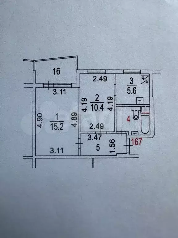 2-к. квартира, 40,8 м, 6/12 эт. - Фото 0