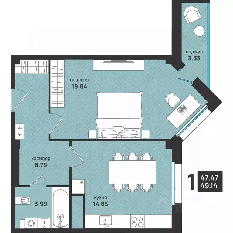 2-к кв. Архангельская область, Архангельск ул. Свободы, 16 (49.14 м) - Фото 2