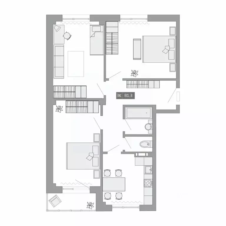 3-к кв. Приморский край, Артем ул. Острякова, 39Б (81.3 м) - Фото 0