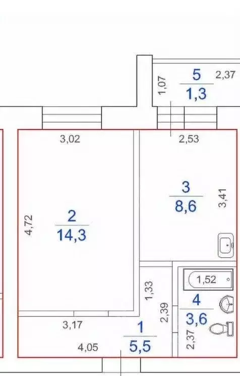 1-к кв. Забайкальский край, Чита пос. Текстильщиков, 4-й мкр, 41 (32.0 ... - Фото 2