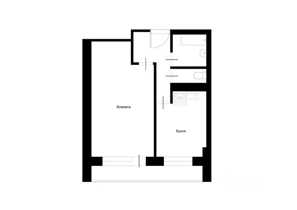 1-к кв. Москва Маломосковская ул., 2К2 (43.0 м) - Фото 1