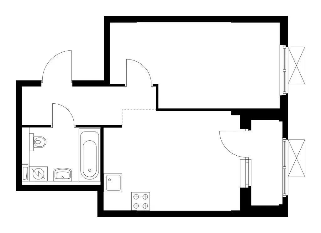 1-комнатная квартира: деревня Утечино, жилой комплекс Савин Парк (38.1 ... - Фото 1