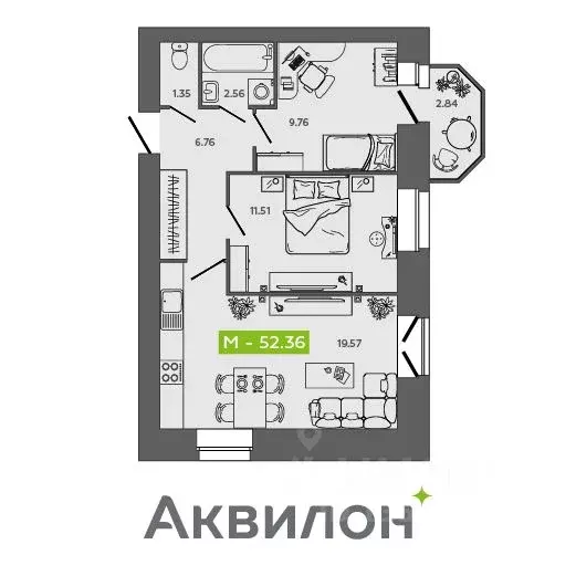 2-к кв. Архангельская область, Северодвинск Квартал № 100 жилой ... - Фото 0