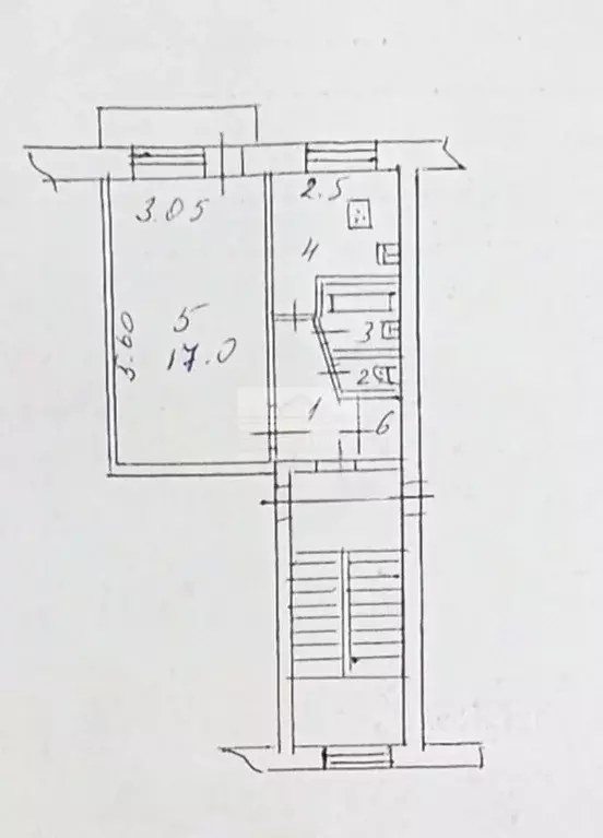 1-к кв. Иркутская область, Иркутск ул. Баумана, 178 (30.4 м) - Фото 2
