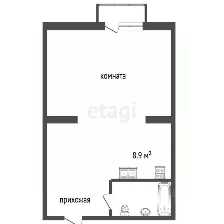 Студия Тамбовская область, Тамбов проезд Запрудный, 10 (34.1 м) - Фото 2