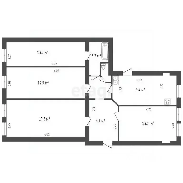 4-к кв. Санкт-Петербург 14-я Васильевского острова линия, 5 (81.8 м) - Фото 0