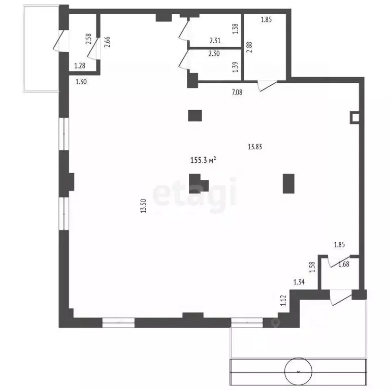 Помещение свободного назначения в Тюменская область, Тюмень проезд ... - Фото 2
