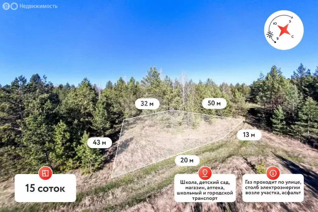 Участок в село Успенка, Зеленогорская улица (15 м) - Фото 1
