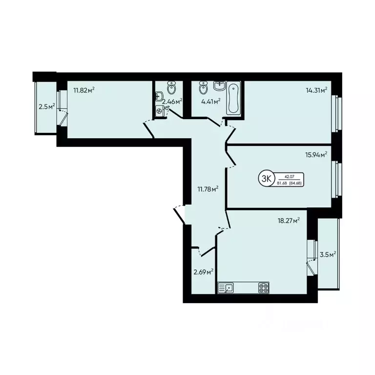 3-к кв. Ярославская область, Ярославский муниципальный округ, д. ... - Фото 1