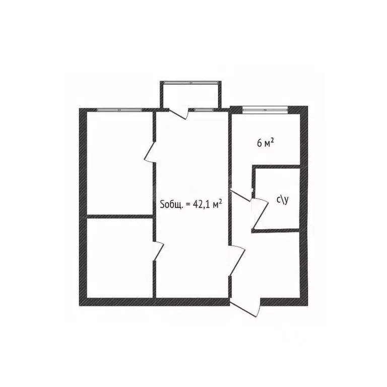 2-к кв. Брянская область, Брянск Новозыбковская ул., 14Б (42.1 м) - Фото 0