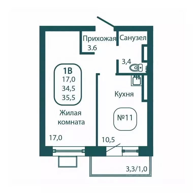 1-к кв. Московская область, Солнечногорск городской округ, Андреевка . - Фото 0