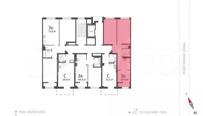 2-к. квартира, 64,5 м, 7/8 эт. - Фото 1