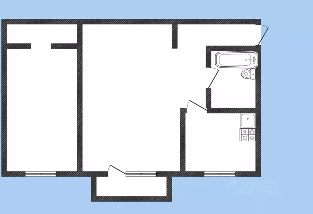 2-к кв. Иркутская область, Ангарск 85-й кв-л, 21 (45.3 м) - Фото 2