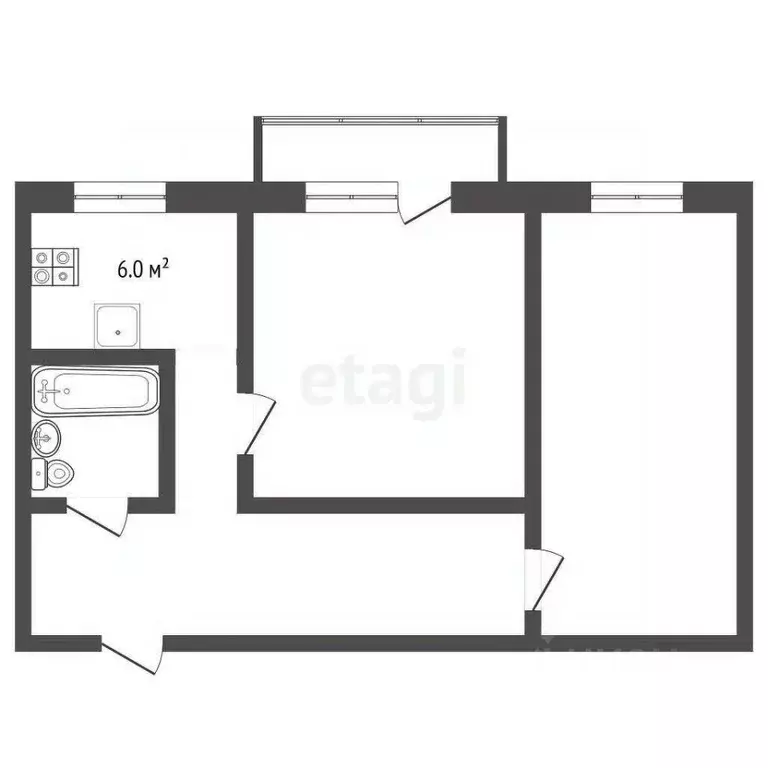 2-к кв. Удмуртия, Ижевск Песочная ул., 19 (42.0 м) - Фото 0