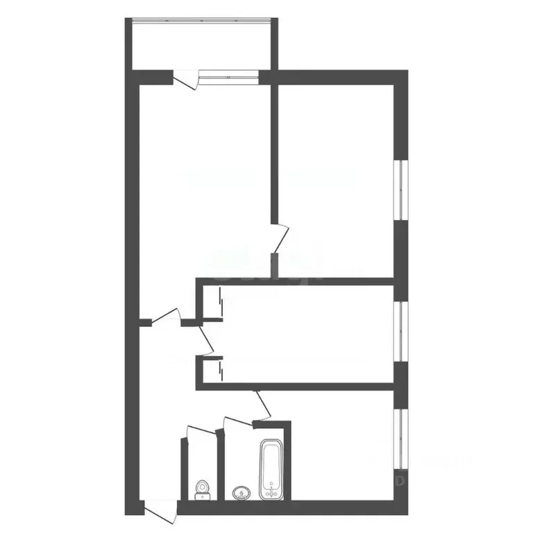3-к кв. Амурская область, Шимановск 1-й мкр, 14 (49.3 м) - Фото 1