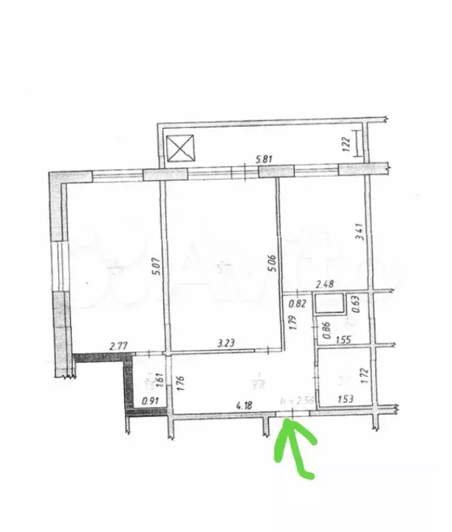 2-к. квартира, 53,4 м, 6/10 эт. - Фото 0