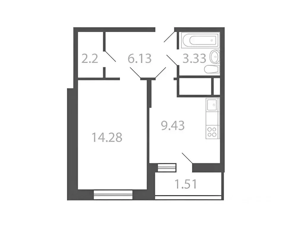 1-к кв. Московская область, Котельники Новые Котельники мкр, 10 (35.0 ... - Фото 2