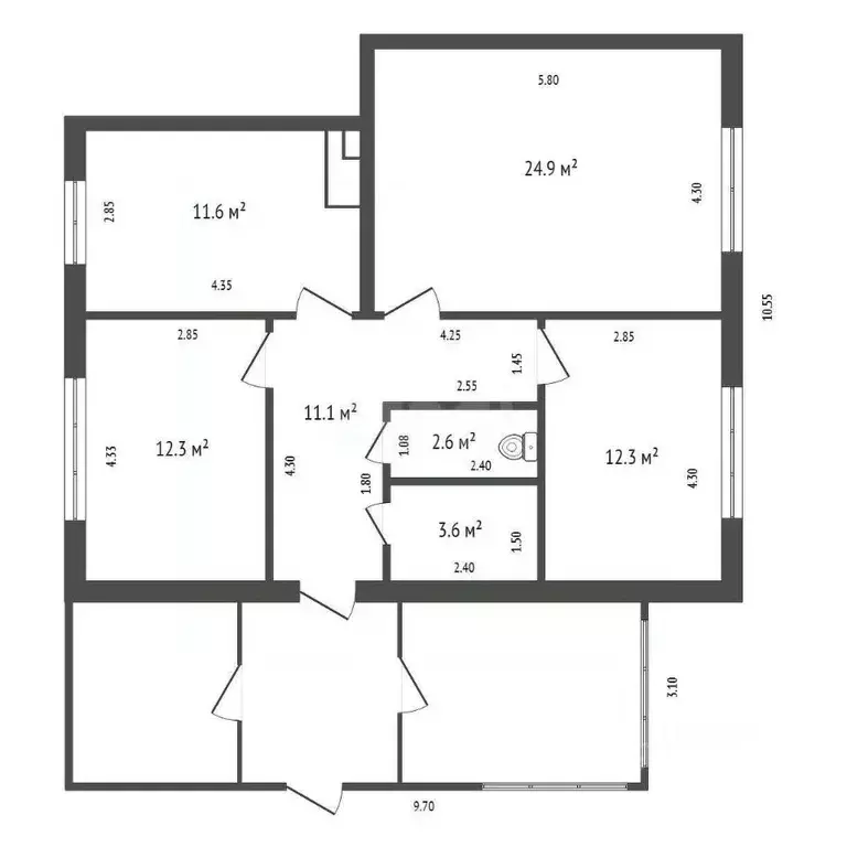 Дом в Красноярский край, Емельяновский муниципальный округ, с. Совхоз ... - Фото 1