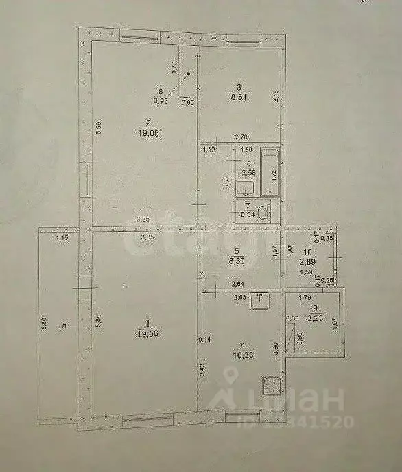 3-к кв. Ульяновская область, Ульяновск просп. Врача Сурова, 7 (69.7 м) - Фото 2