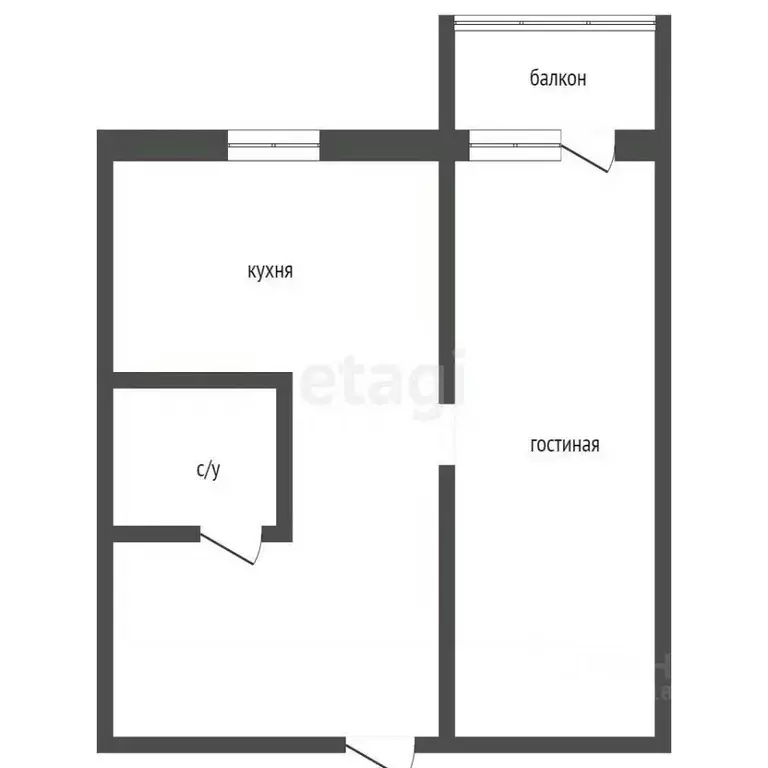 1-к кв. Кемеровская область, Прокопьевск просп. Ленина, 35 (31.0 м) - Фото 2