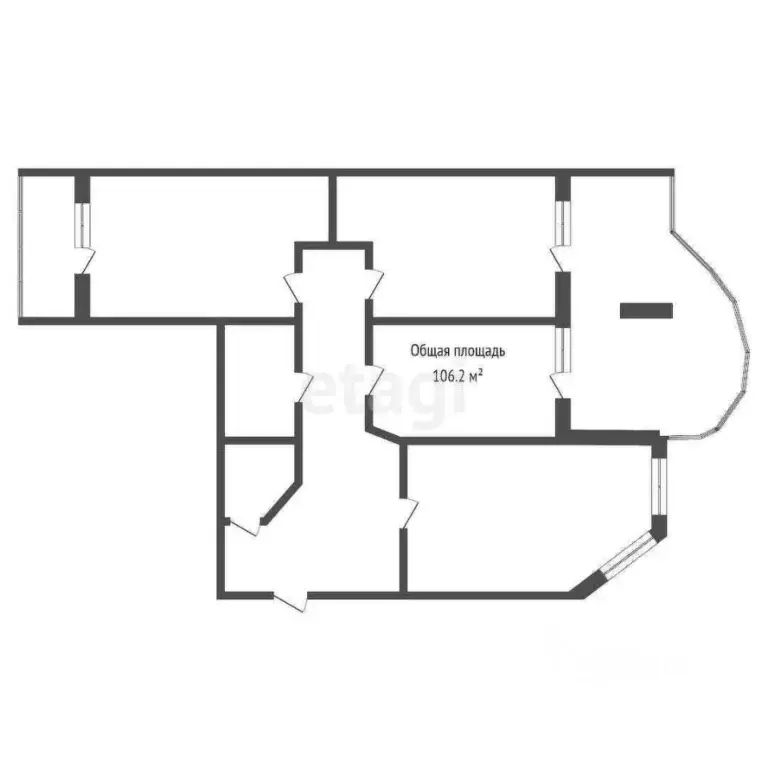 3-к кв. Брянская область, Брянск ул. 7-я Линия, 15 (106.2 м) - Фото 2