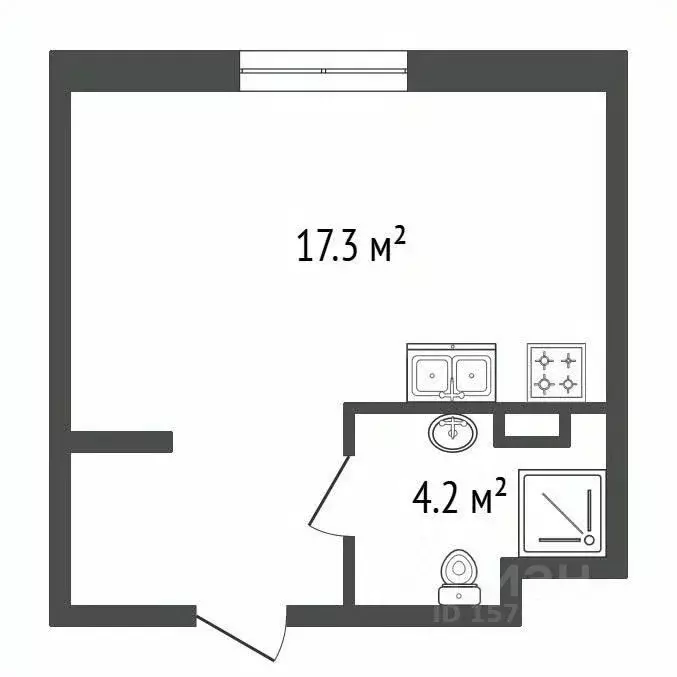 Студия Санкт-Петербург Херсонский проезд, 6 (21.6 м) - Фото 2