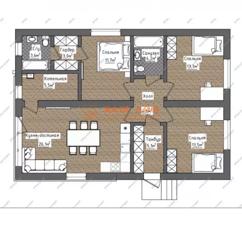 Дом в Тульская область, Тула городской округ, д. Ивановка 1 (115 м) - Фото 2