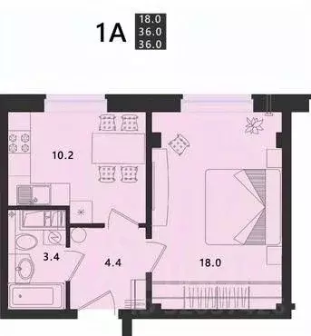 1-к кв. Псковская область, Псковский район, Завеличенская волость, д. ... - Фото 1