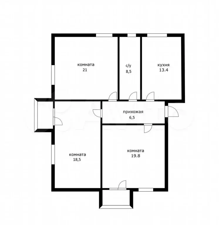 3-к. квартира, 91 м, 2/5 эт. - Фото 0