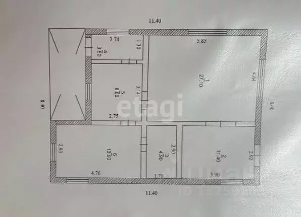 Дом в Липецкая область, с. Тербуны ул. Донская, 1/8 (110 м) - Фото 1