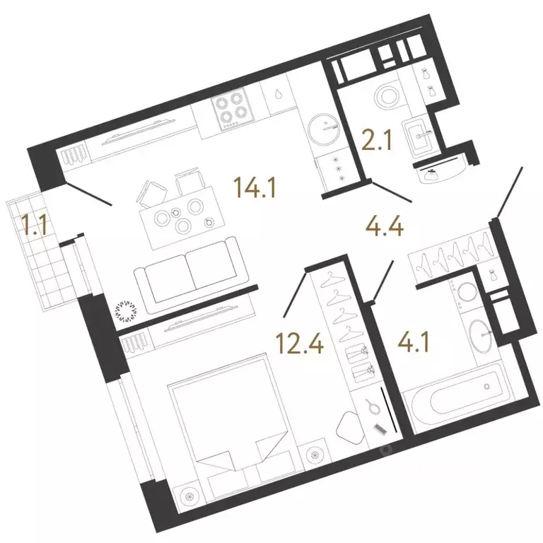 1-к кв. Санкт-Петербург ул. Бабушкина, 2 (37.1 м) - Фото 0