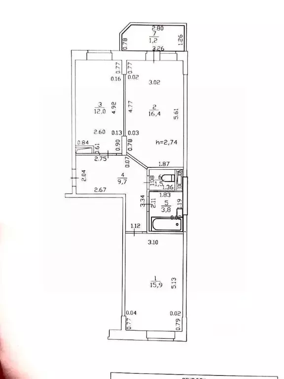 2-к кв. Татарстан, Казань ул. Хусаина Мавлютова, 42 (59.3 м) - Фото 2