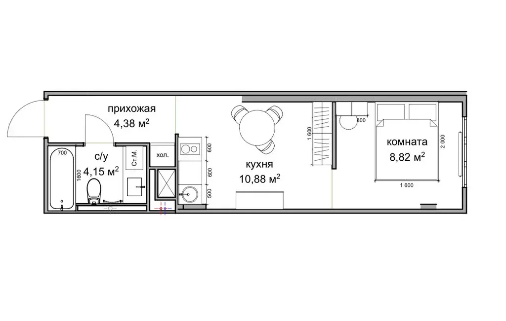 Квартира-студия: посёлок Парголово, улица Архитектора Белова, 6к5 ... - Фото 0