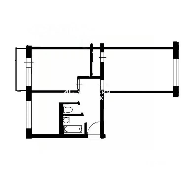 2-к кв. Санкт-Петербург ул. Брянцева, 22 (44.7 м) - Фото 1
