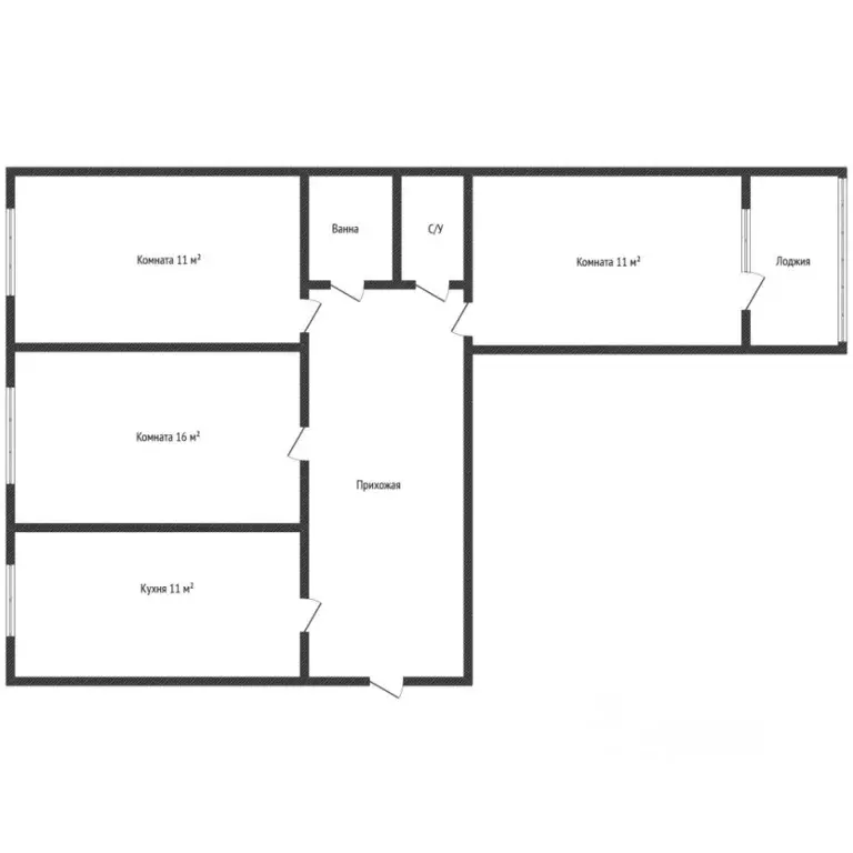 3-к кв. Краснодарский край, Новороссийск ул. Дзержинского, 138 (65.6 ... - Фото 2