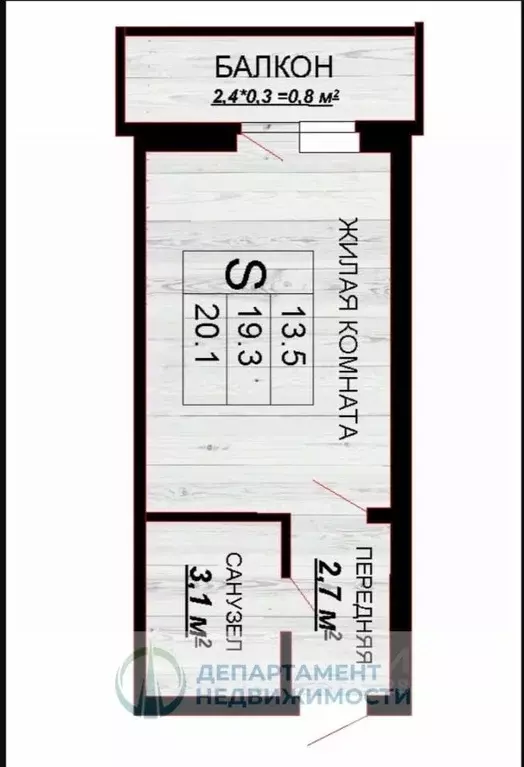 Студия Краснодарский край, Краснодар Тепличная ул., 62/1к6 (21.0 м) - Фото 1