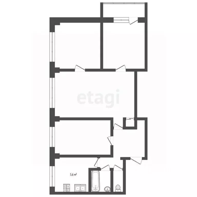4-к кв. Кемеровская область, Юрга просп. Победы, 18 (61.5 м) - Фото 2