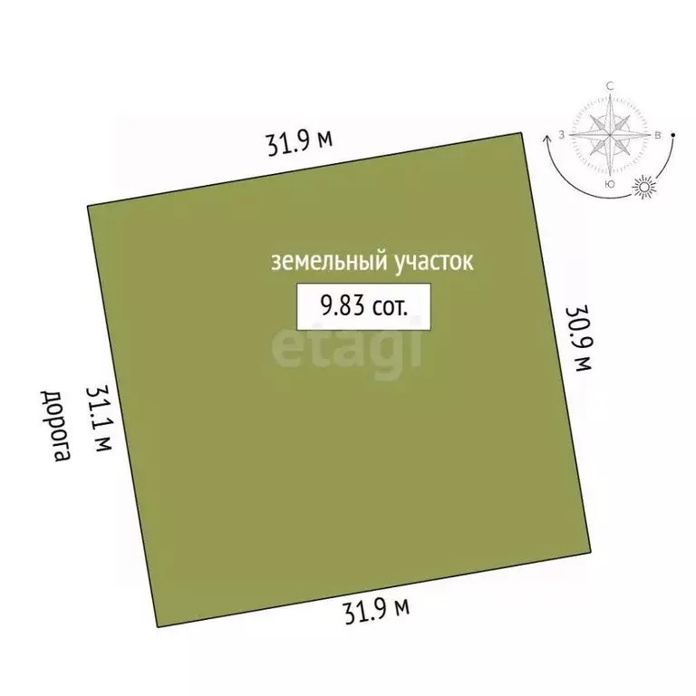 Участок в Крым, Симферопольский район, Трудовское с/пос, пос. Айкаван, ... - Фото 2
