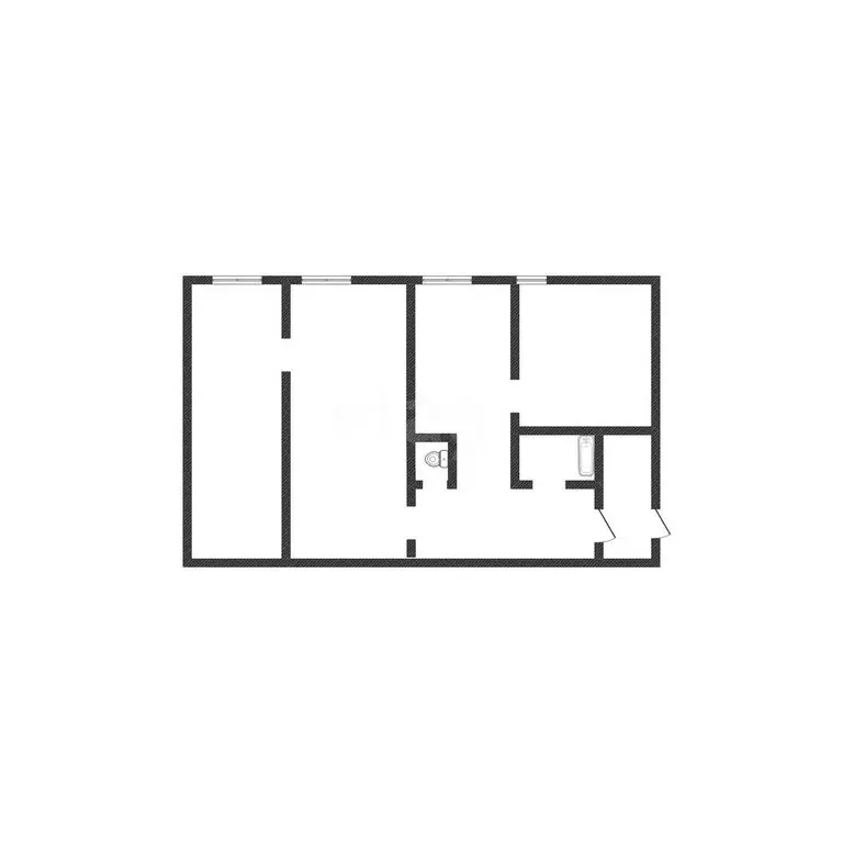 3-комнатная квартира: село Первомайское, Пролетарская улица, 8 (55.2 ... - Фото 1